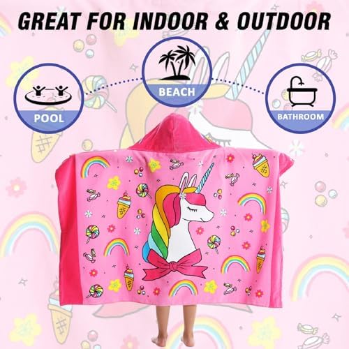 Kids Bath Towels Cotton Ultra Absorbent Poolswim Full Animal Cartoon 100