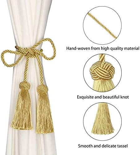 BEL AVENIR 2-Piece Curtain Holds Backs