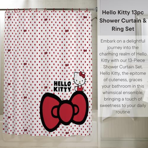Franco Hello Kitty 12-Piece Shower Curtain Set