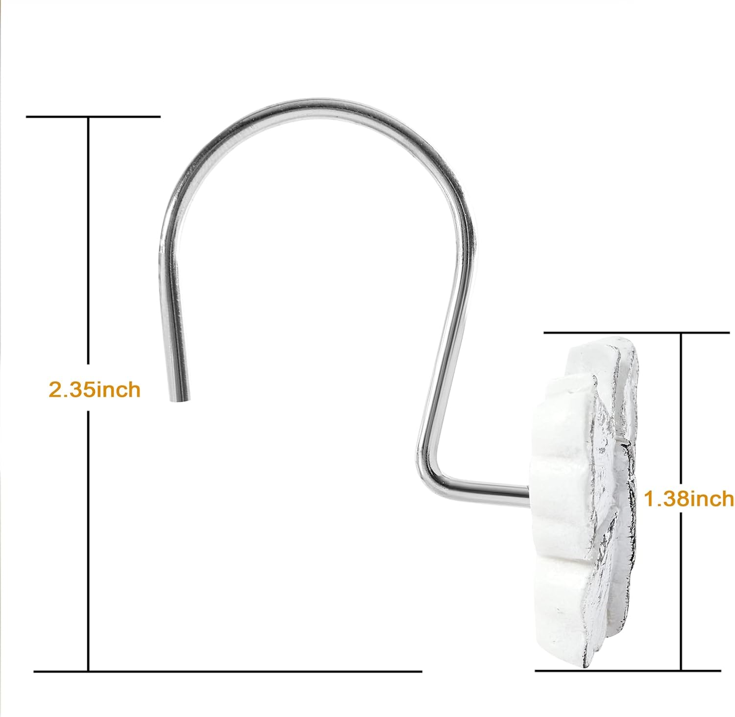 Estmy Decorative Butterfly Shower Curtain Hooks 12PCS