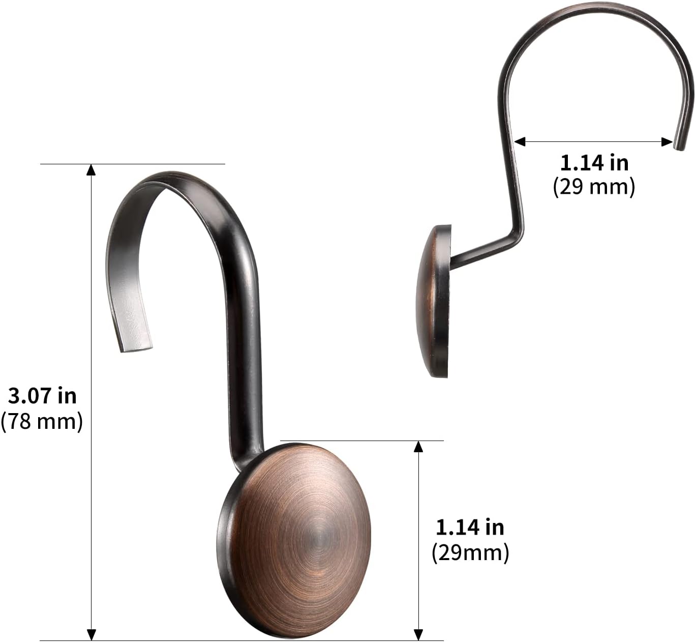 UGDRS Bronze Showers in Bath - Rustproof Extendable Hangers
