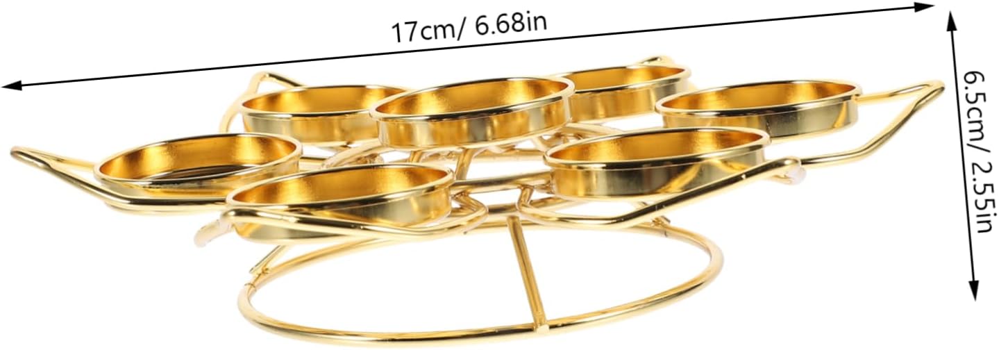 HOLIDYOYO Elegant 7-Branch Buddhist Oil Lamp Holder