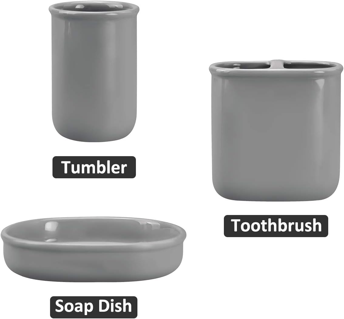 Rich Life 4-Piece Ceramic Bathroom Accessory Set