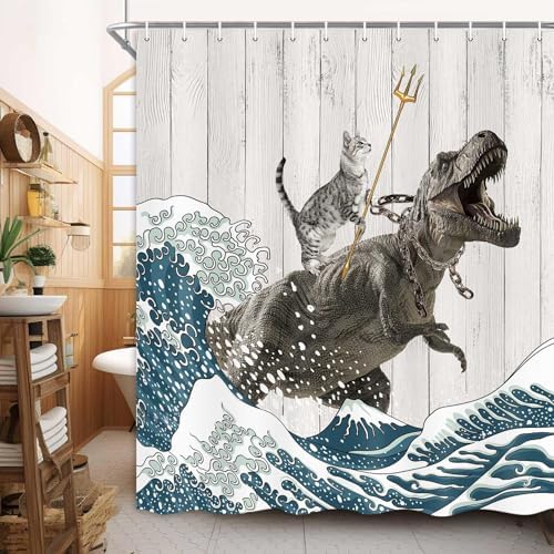 Boziqr Playful Cat Shower Curtain