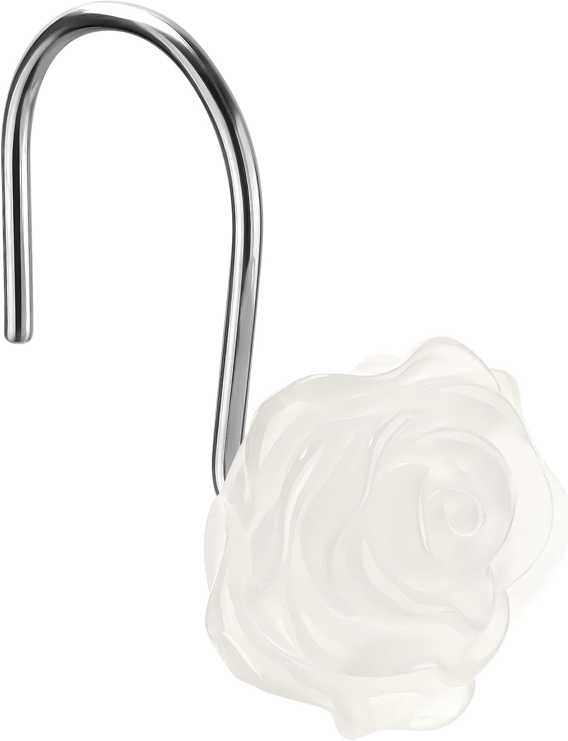 12 Pc Glowing Rose Shower Hooks Elegant Bathroom Decor