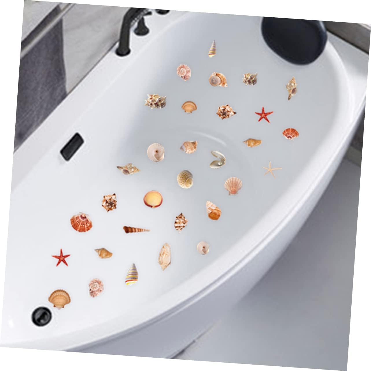 Marine Shell Pattern Anti-Slip Bathtub Stickers for Boys and Girls Rooms