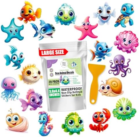 TEKWAVE Non-Slip Bathtub Stickers - Safe for Kids Perfect for Bathtime