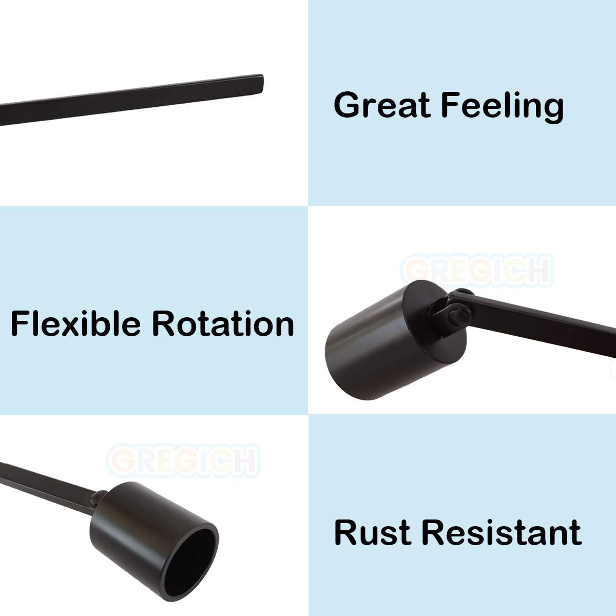 GREGICH Premium Cast Iron Candle Snuffer Black - Safe Easy to Use