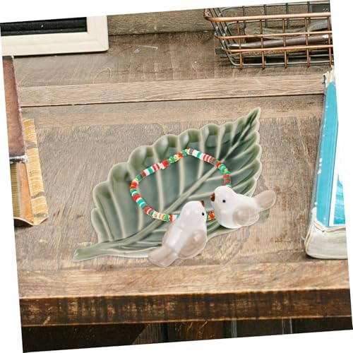 SOIMISS Ceramic Leaf Trinket Dish Bird Design