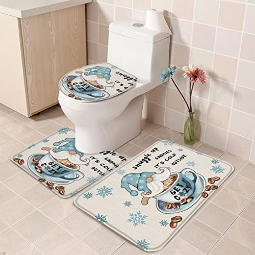 Ergonomic 3-Piece Bath Rug Set for Home Hotel Use