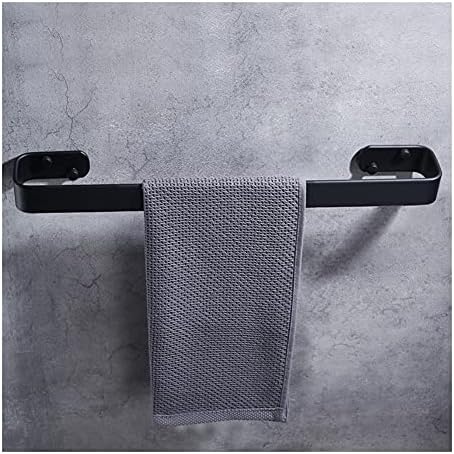 20cm Black Wall-Mounted Towel Rail for Bathroom Space-Saving Creative
