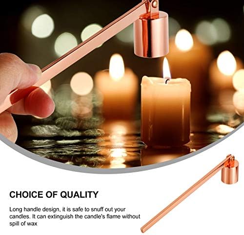 Sturdy stainless steel rose gold candle snuffer