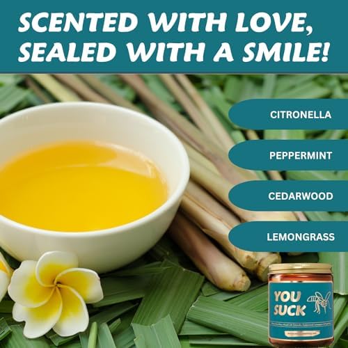 Citronella Candle with YOU SUCK Message 9oz Soy Wax Candle