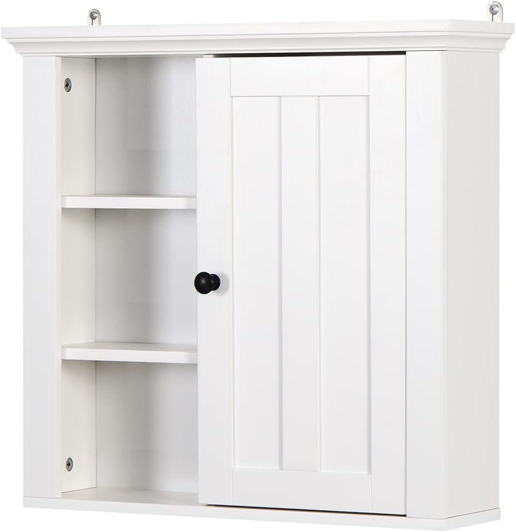 Xiaosenlin Wall-Mounted Medicine Cabinet with Adjustable Shelf for Bathroom Home Use