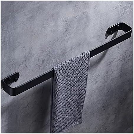 20cm Black Wall-Mounted Towel Rail for Bathroom Space-Saving Creative