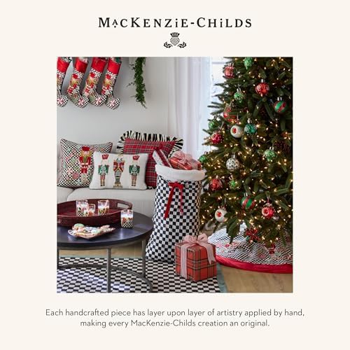 Mackenzie-Childs Short Candlestick with Courtly Check