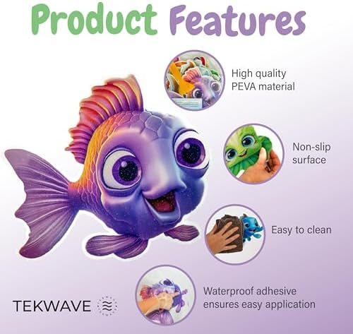TEKWAVE Non-Slip Bathtub Stickers - Safe for Kids Perfect for Bathtime