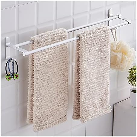 Bath Towel Holder Wall Hung Aluminum Towel Rail with No Drilling