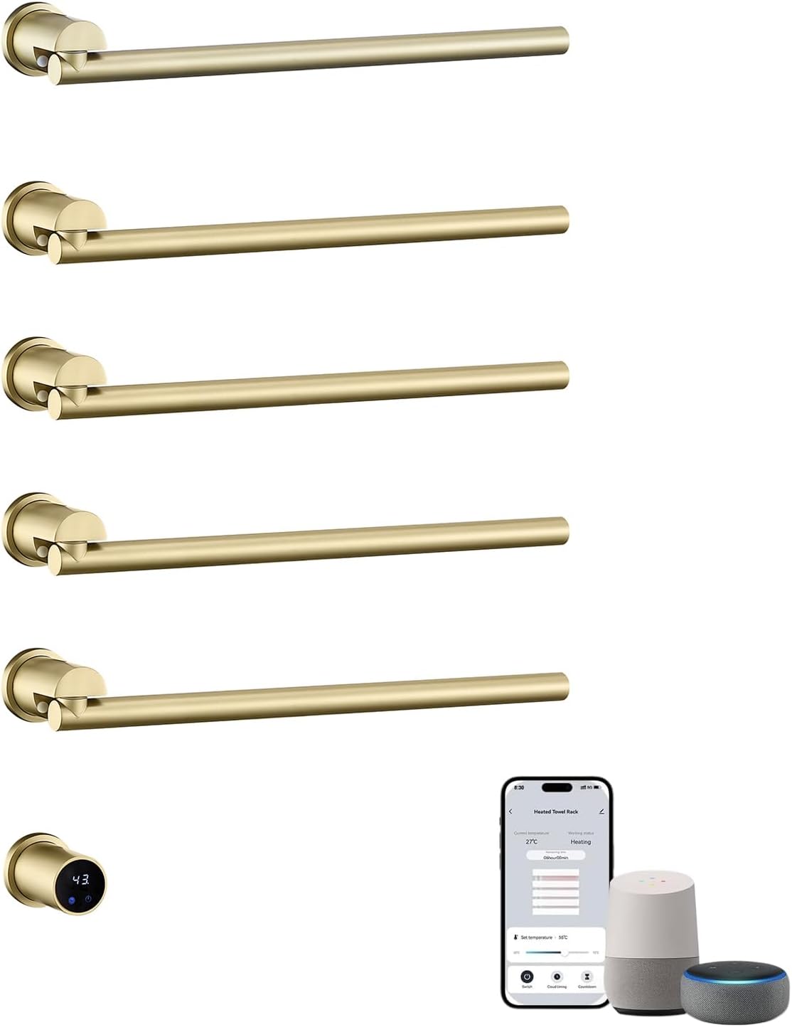 QREZAA Electric Heated Towel Rack