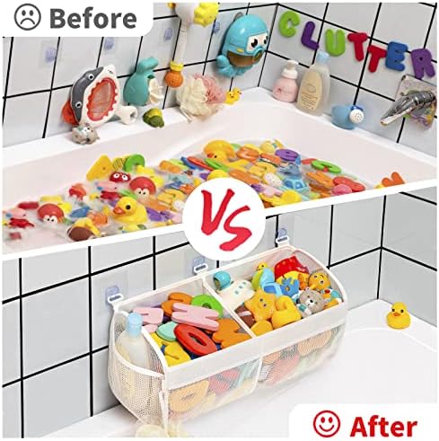Austion Two Compartment Mesh Bath Toy Organizer