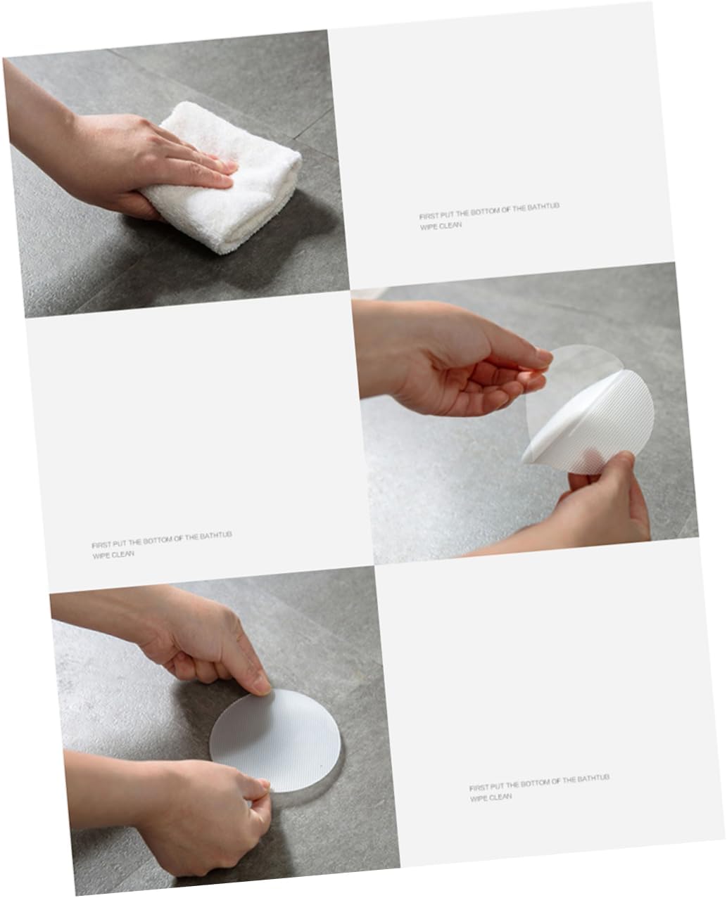 Zerodeko Rounded Non-Slip Bath Safety Stickers