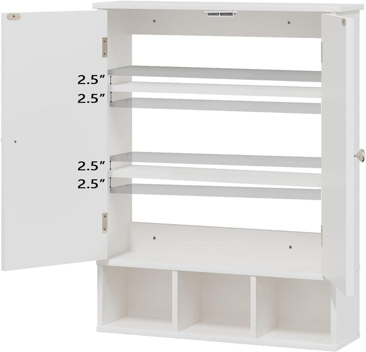 Modern Adjustable Wall-Mounted Medicine Cabinet
