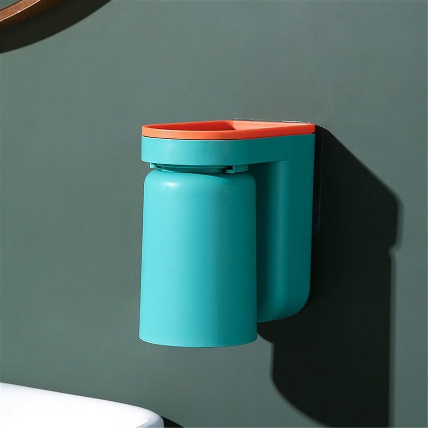 No Hole Toothbrush Rack Wall-Mounted Orange