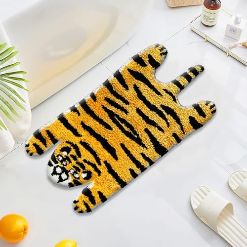 UKELER Kids bathroom towel tiger rug