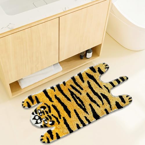 UKELER Kids bathroom towel tiger rug