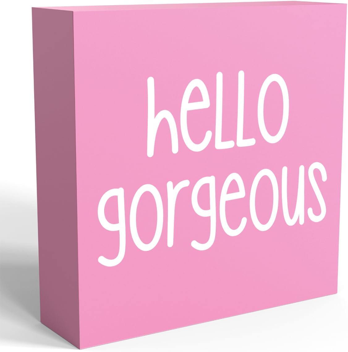 Funny Pink Bathroom Sign Box for Girls and Homes
