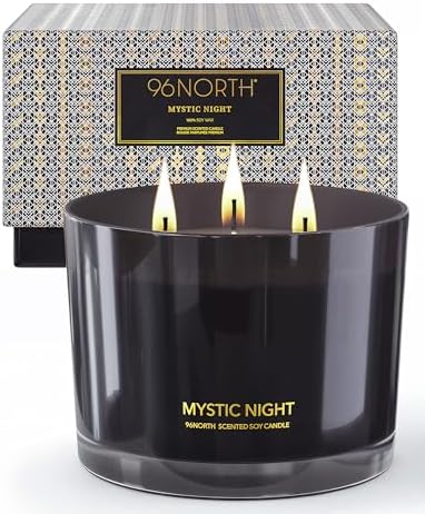96NORTH Luxury Black Candle - Premium Fragrance with Long Burning Time