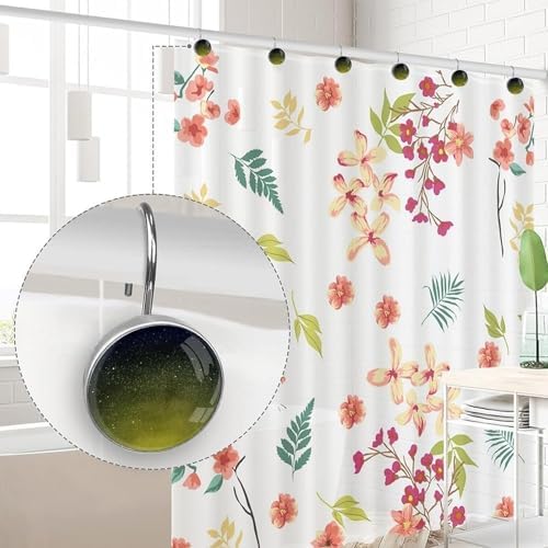 12-Piece Starry Sky Decorative shower curtain hangers