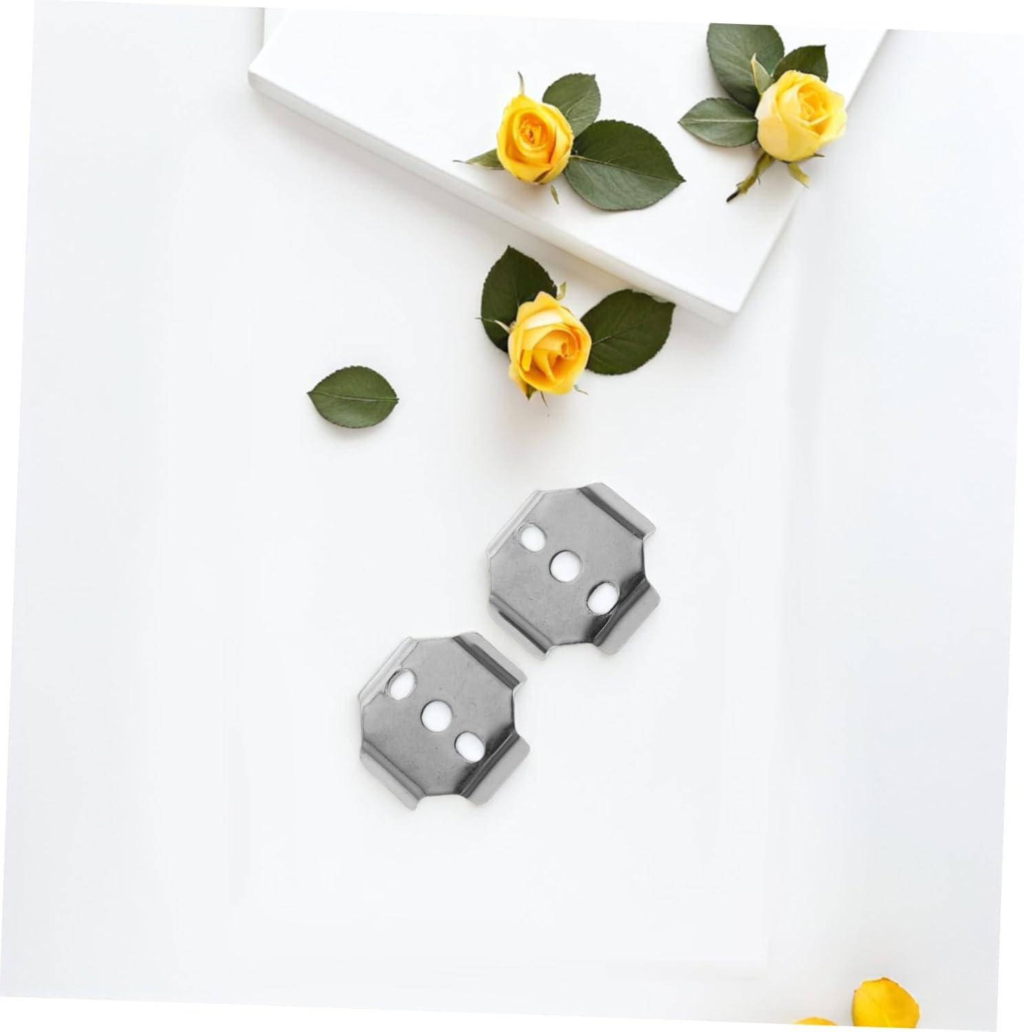 2pcs Bath Towel Rack Replacement with Base Pads and Fixing Clips
