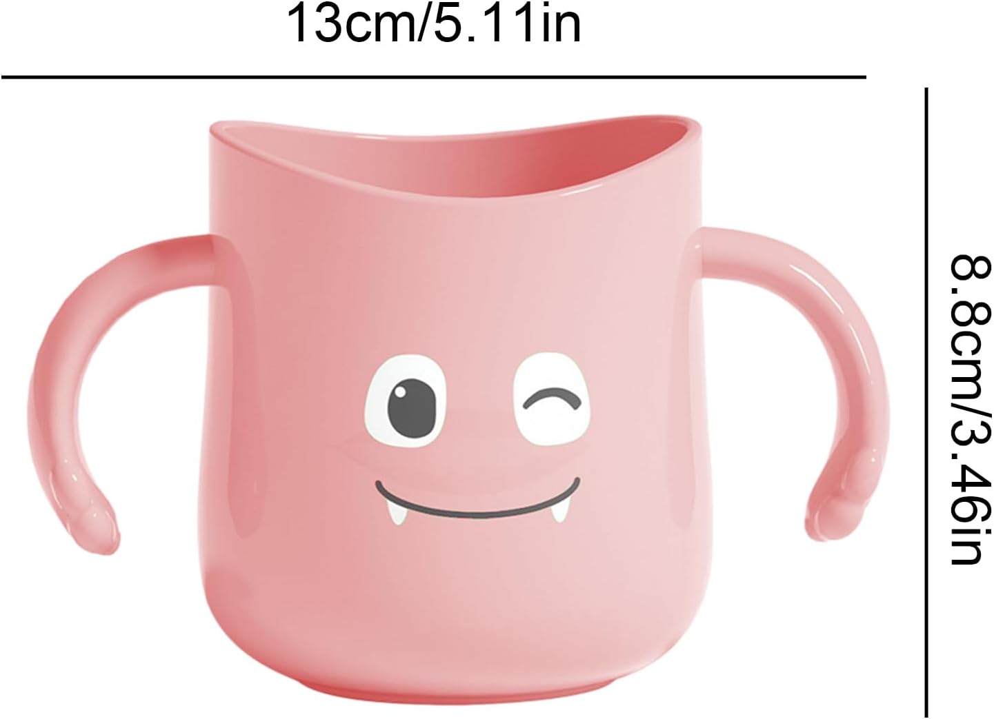 Cute Dinosaur Toothbrush Cup with Double Handles for Kids 1