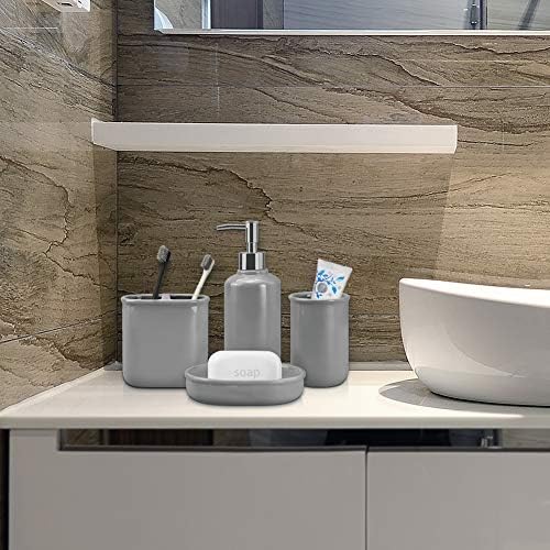 Rich Life 4-Piece Ceramic Bathroom Accessory Set