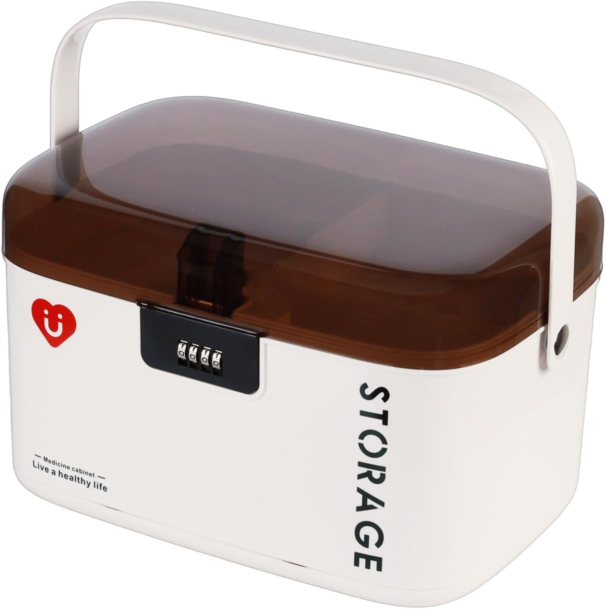 PENCK 4-Digit Combination Medicine Lock Box for Home and Travel