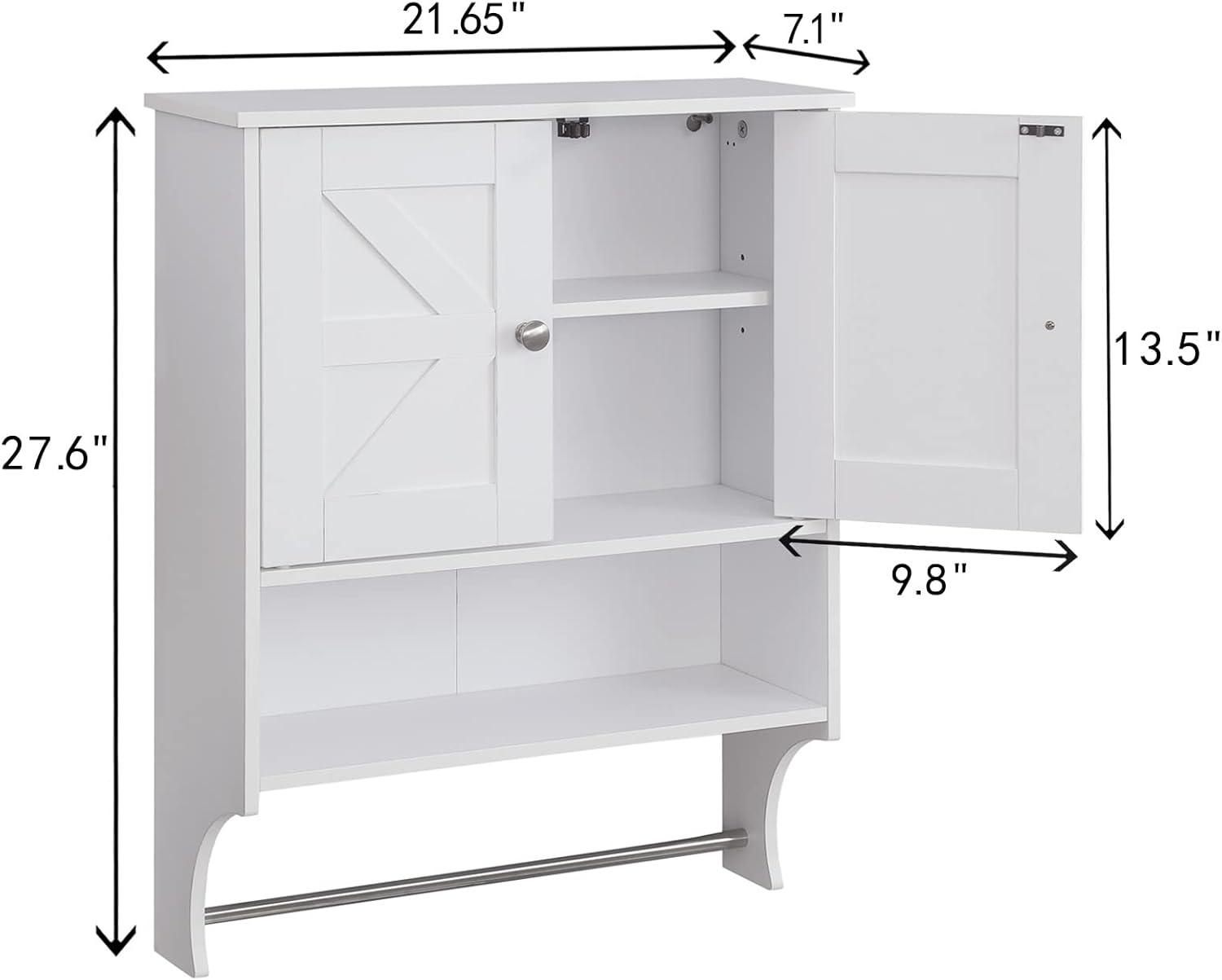 Space-Saving Wall-Mounted Medicine Cabinet - White