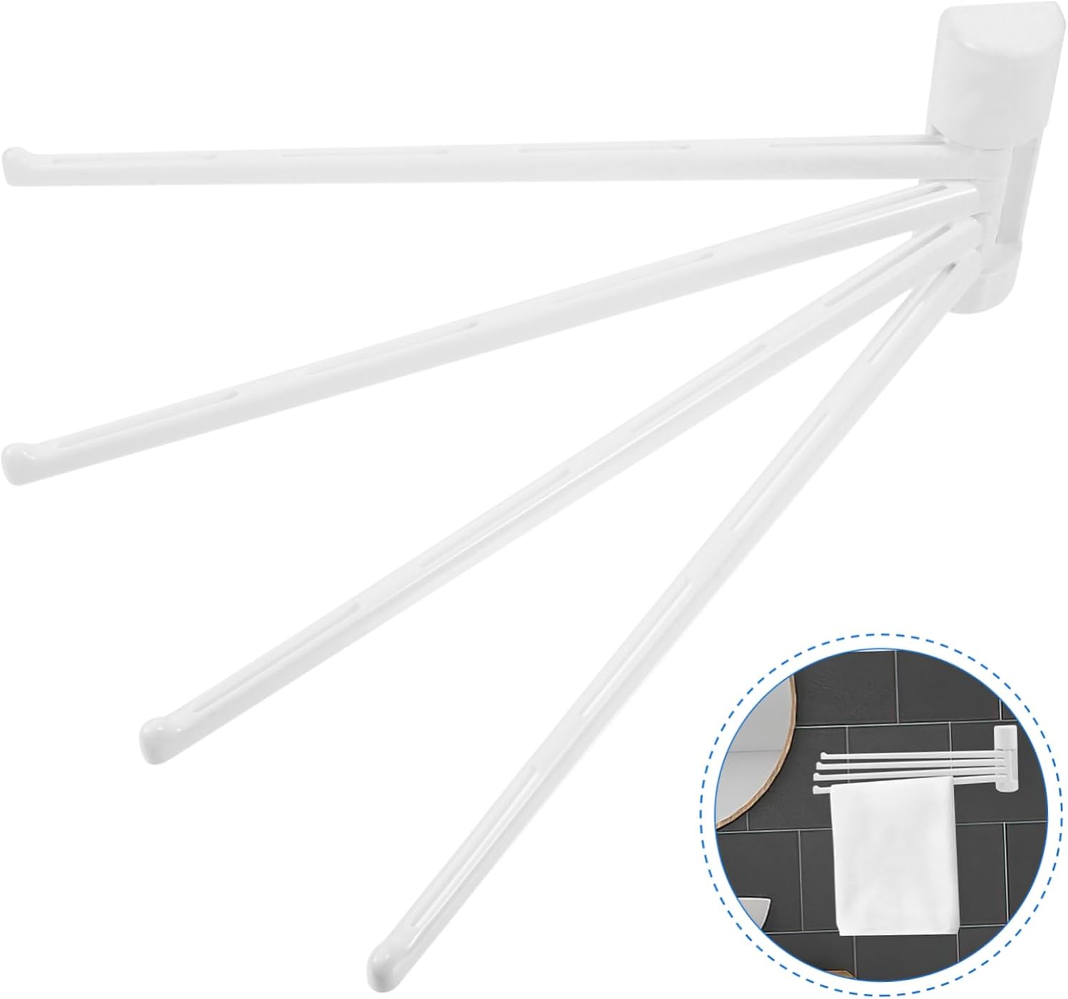 Simple design space-saving towel rack for bathroom