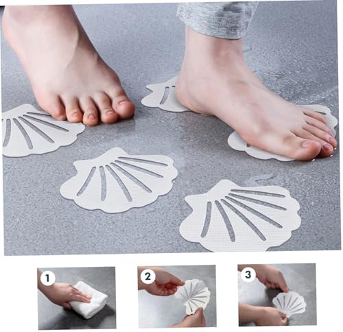 12pcs Non-Slip Bathtub Stickers Seashell Design