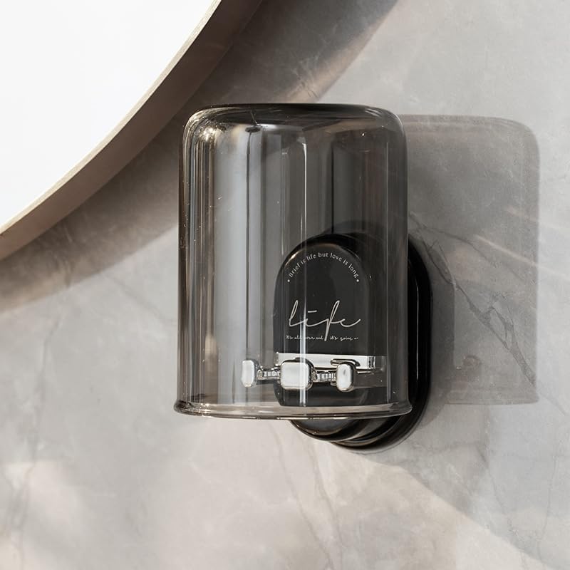 Wall-Mounted Toothbrush Holder With Mouthwash Cup Easy to Use