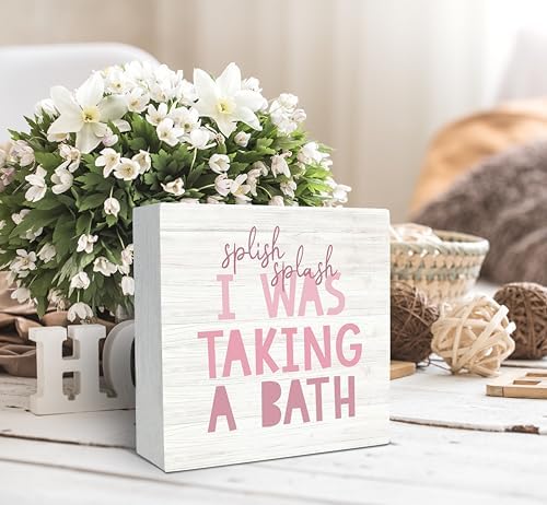 SRADMO Kids bathroom quote splish splash funny bathroom sign