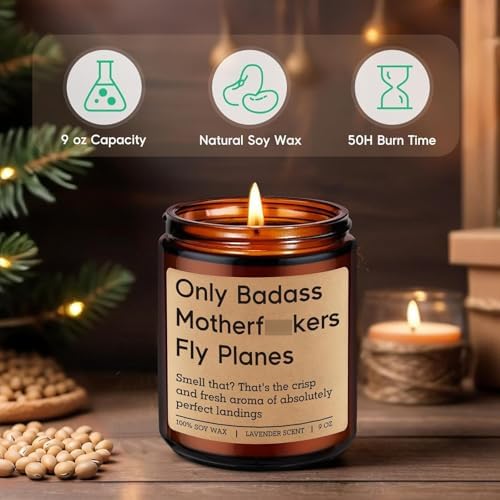 GSPY Scented Candle - Pilot Gifts for Men Women