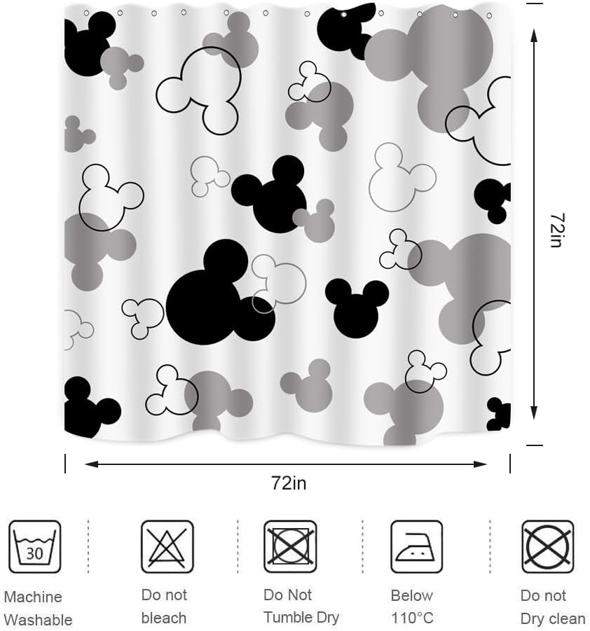 Pair of Mouse Head Shower Curtains