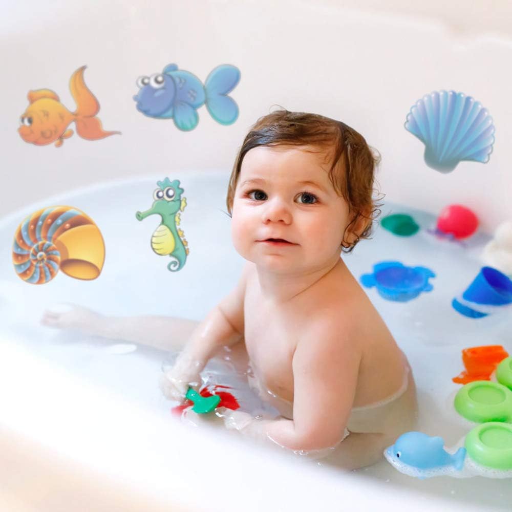 Ailegou 3D Non-Slip Bathtub Stickers Set of 10