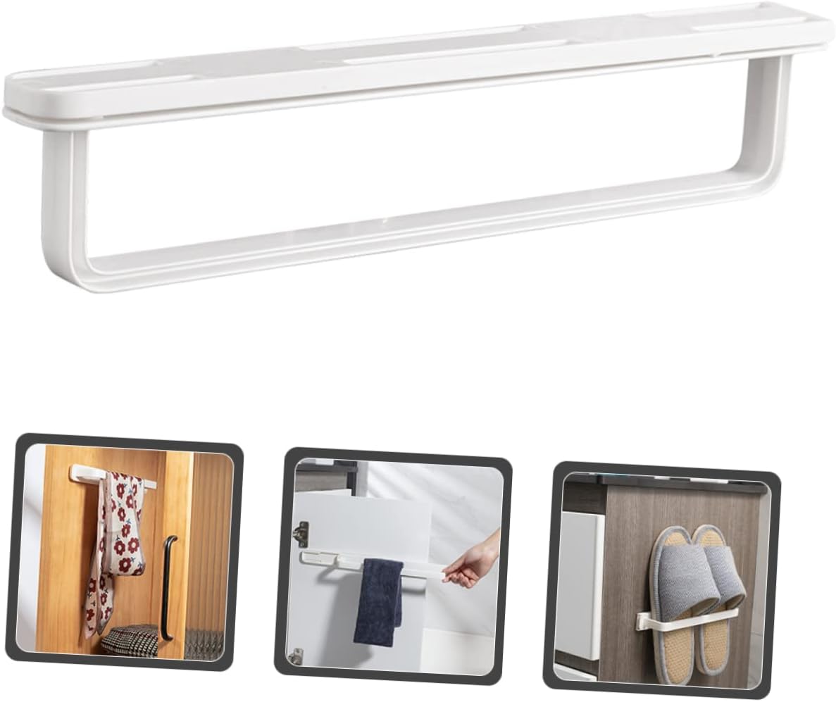 Luxshiny Adhesive Towel Holder for Bathroom Kitchen and Laundry