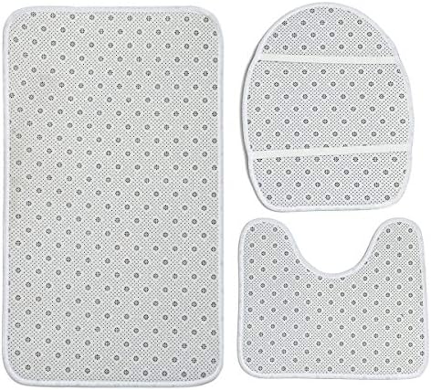 3-Piece Halloween Bathroom Rugs Set with Non-Slip U-Shaped Mat