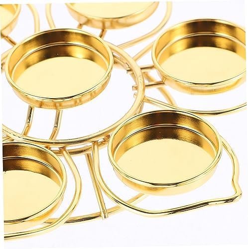 HOLIDYOYO Elegant 7-Branch Buddhist Oil Lamp Holder