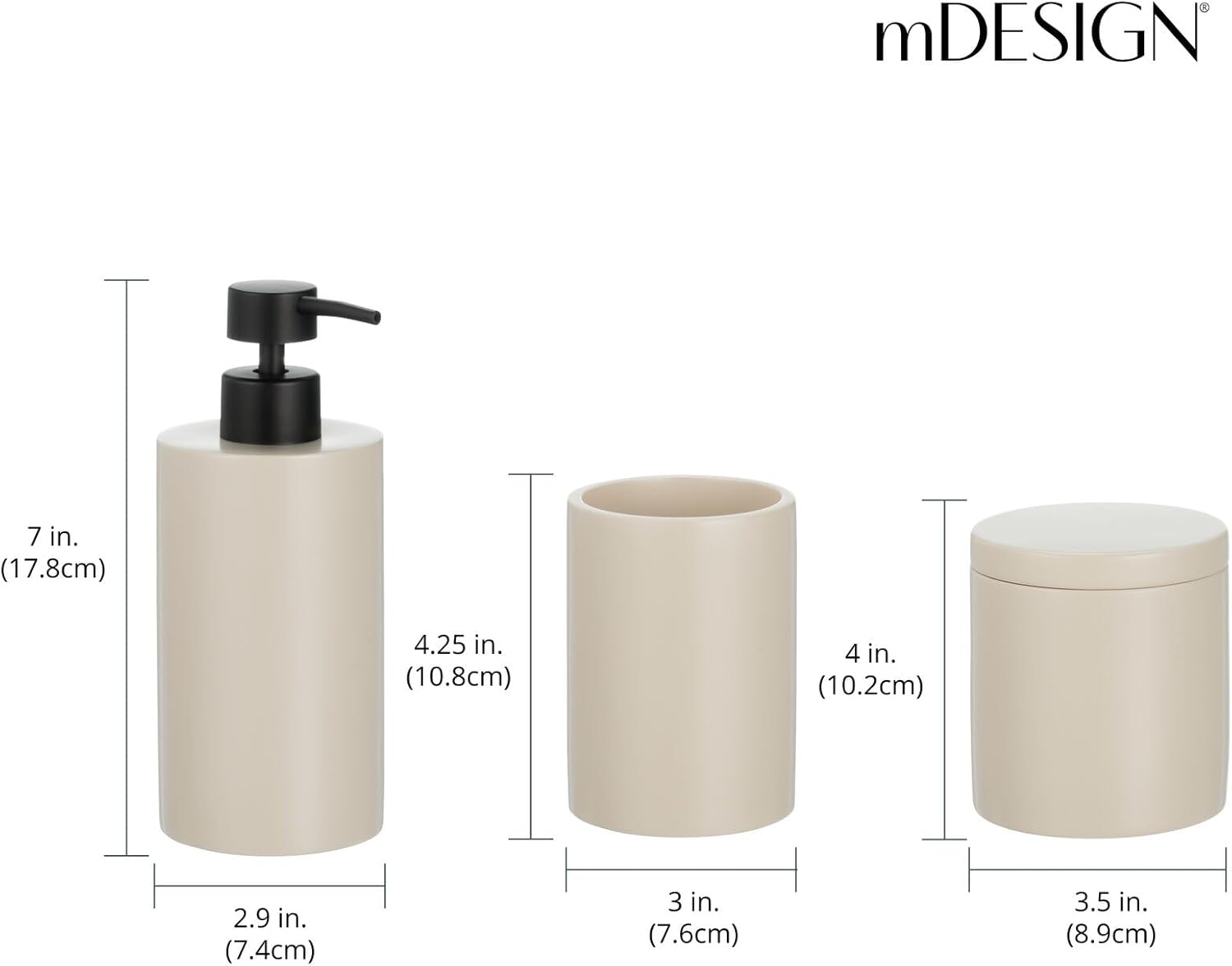 3-Piece Bathroom Vanity Accessory Set for Modern Aesthetics and Functionality
