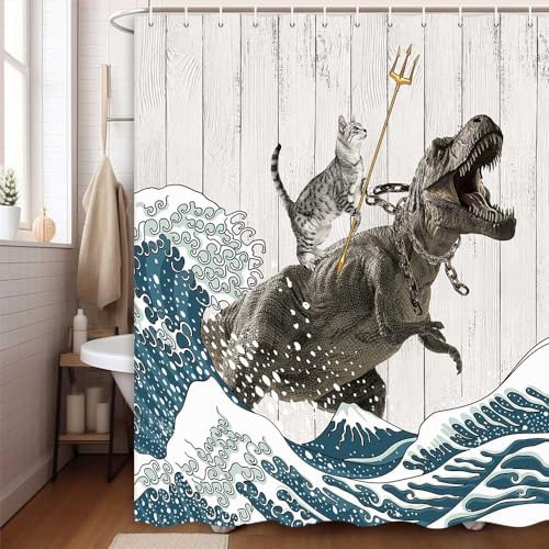 Boziqr Playful Cat Shower Curtain