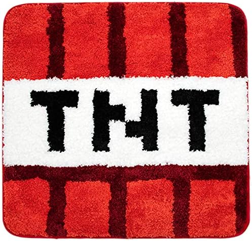 Jay Franco Minecraft Creeper TNT Bath Rug Soft Safety for Kids